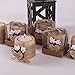 HTF Pack of 10 Wedding Gifts Wood Tealight Candle Holder Decorations, Bridesmaid Favors, Bridal Shower Gifts, Engagement, Wedding Favors for Guests (Weddin, Light Brown)