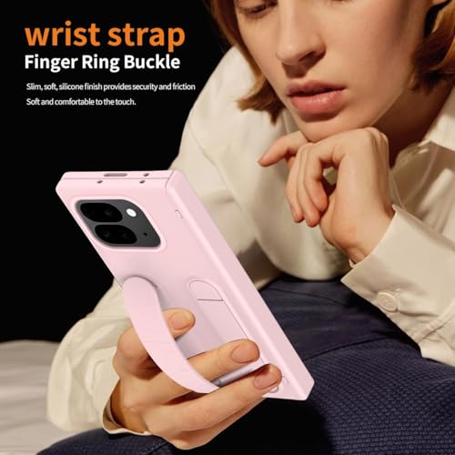 Coque Google Pixel 9 Pro Fold antichoc rose protégeant la charnière des chutes