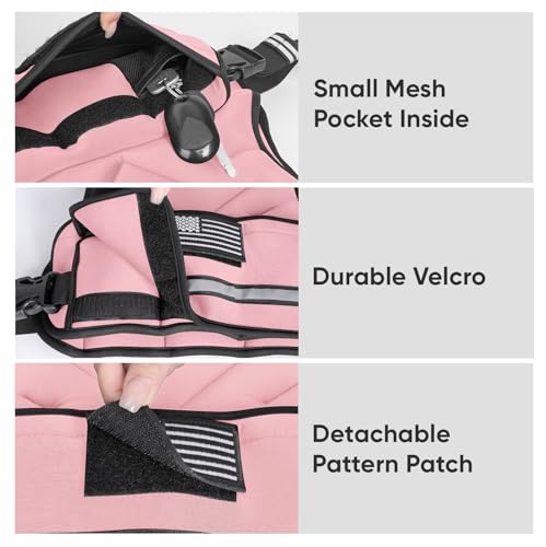 Image of APEXUP Adjustable Weighted Vest, 4-10lb /12-18lb /20-32lb Vest with 6 Ironsand Weights and Large Pocket, Weight Vest for Men Women Strength Training, Running, Walking