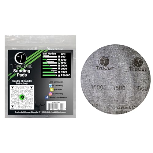 CTD TruCut Sanding Pads for Bowling Ball Resurfacing (1500 grit 5 inch)