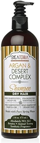 Shea Terra Argan & Desert Complex Natural Shampoo for Dry Hair