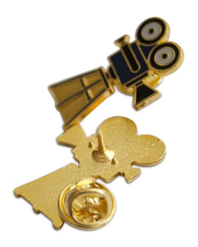 Image of Novel Merk Clapboard & Movie - Show Business Lapel Pin, Hat Pin & Tie Tack Set - with Clutch Back