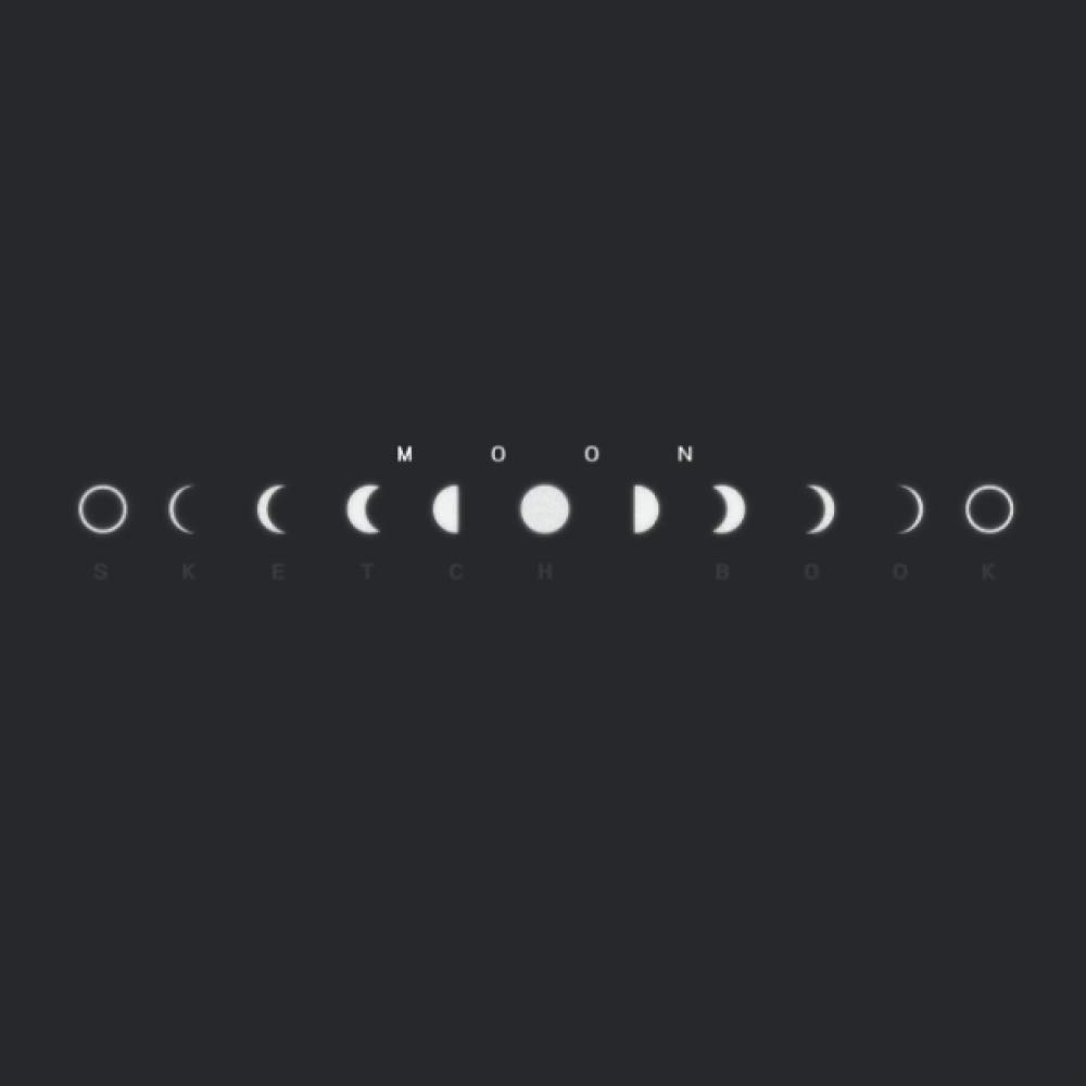 Moon Sketch Book: A Large Square Sketchbook with Blank Graph Paper and White Paper - 100 Pages ( 8.5" x 8.5" ) for Drawing, Sketching, Painting and Recording Creative Ideas.