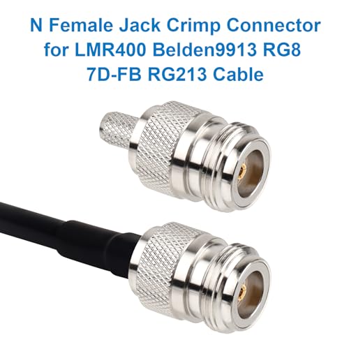 Conector N hembra para cable coaxial pack 5 unidades miniatura 4