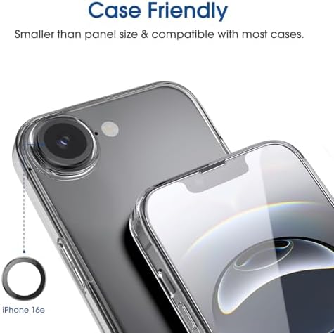 amFilm OneTouch for iPhone 17e / iPhone 16e Screen Protector Tempered Glass - 4