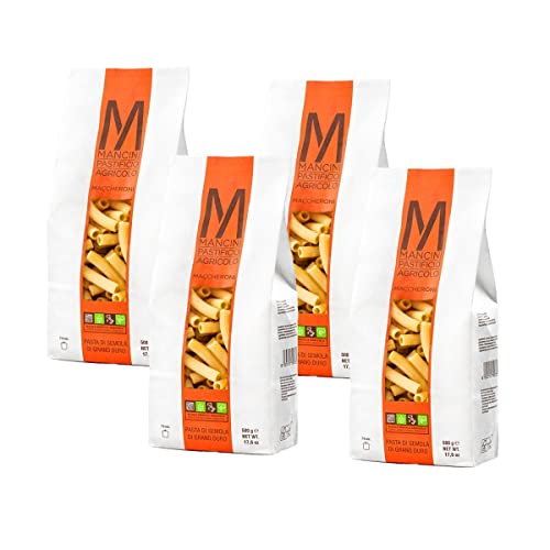 Mancini Pastificio Agricolo - Macarrones 2 kg (4 paquetes de 500 gr)