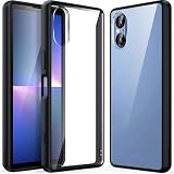SONY Xperia 5 V 用 ケース クリア [SO-53D / SOG12] 耐衝撃 米軍MIL規格取得 SGS認証 黄ばみなし レンズ保護 滑り止め 指紋防止 ストラップホール付き エクスペリア5V 用カバー Crystal Series