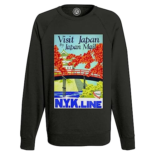Sweat-Shirt Homme Visit Japan Travel Voyage Japon Mail Castle