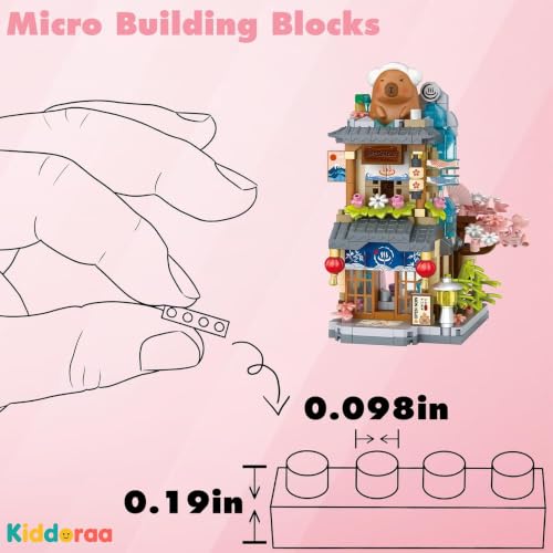 Image of Kawaii Bear Bakery House Mini Building Blocks Set, 580+ PCS Cute City Street View Bakery Architecture Model Kit for Ages 14+ | Collectible Home Decor Toy with 1 Year Manufacturing Warranty