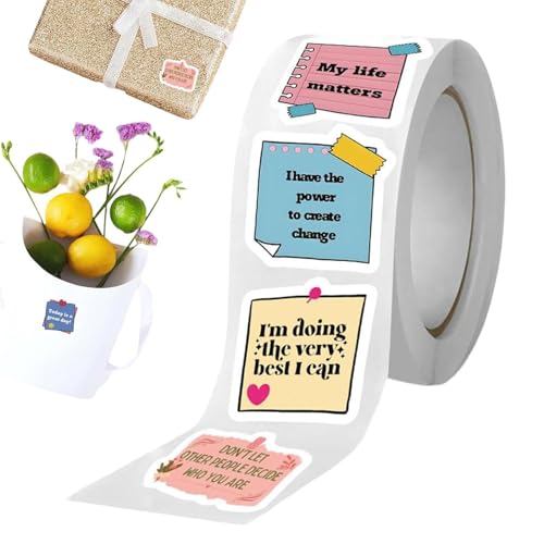 Motivational Stickers | 500 Pieces School Reward Stickers | Funny Quote Decals Roll | for Kids Students Classroom Home Homework 