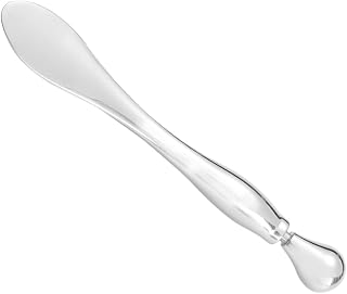 ULTECHNOVO Eye Cream Zinc Alloy Cooling Applicator Stick for Facial Massage and Puffiness Reduction Silver Portable Beauty Tool for Women