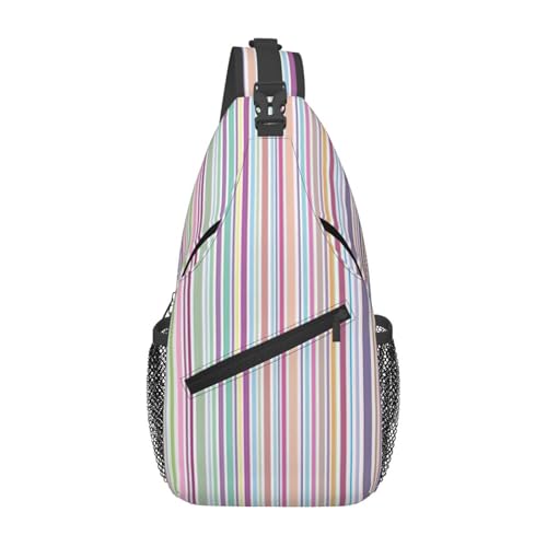 Sac à dos croisé pour homme rayures colorées idéal randonnée