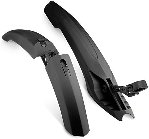 Mordely Bicycle Fender Set with Widen and Deepen The Fender Mountain Bike Front Rear Mudguard with Installation Tools (Black)
