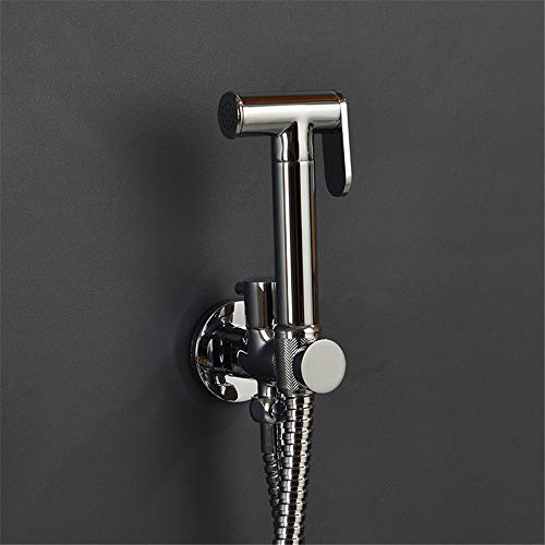 Grifo de bidet de latón con ducha de inodoro y baño redondo 3