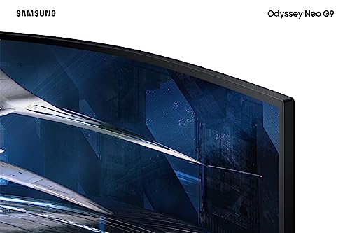 Samsung Odyssey Neo G9 49' - Monitor Gamer Curvo Mini LED, DQHD, 240Hz, 1ms, tela super ultrawide, HDMI, Display Port, USB, G-sync, Freesync Premium Pro, com ajuste de altura, Preto glide