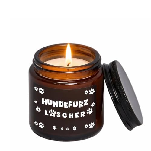 Hundefurz Löscher Duftkerze - Lavendel Kerze Mit Witz Spruch für Hundebesitzer Frauen Lustiges Geschenk für Frauen Hundefreundinnen Hundegeburtstag Weihnachten Schwestern Kollegin Hundemama