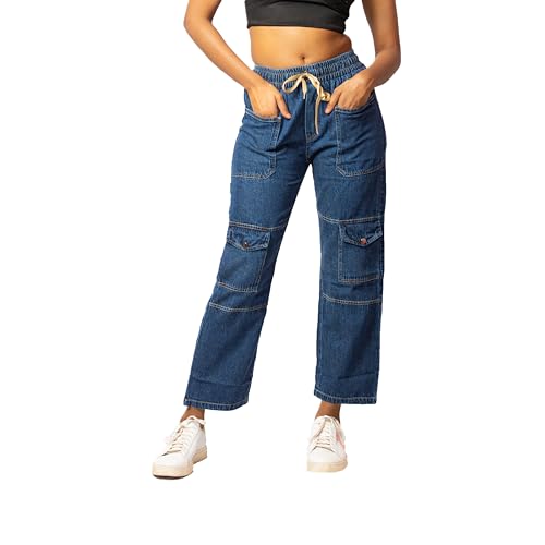 MULTIWA Women Denim Cargo Baggy Pant MULTIWA Women Denim Cargo Baggy Pant