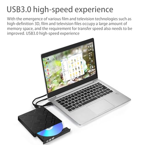 Graveur DVD externe portable USB 3.0 et Type-C pour PC portable - 2