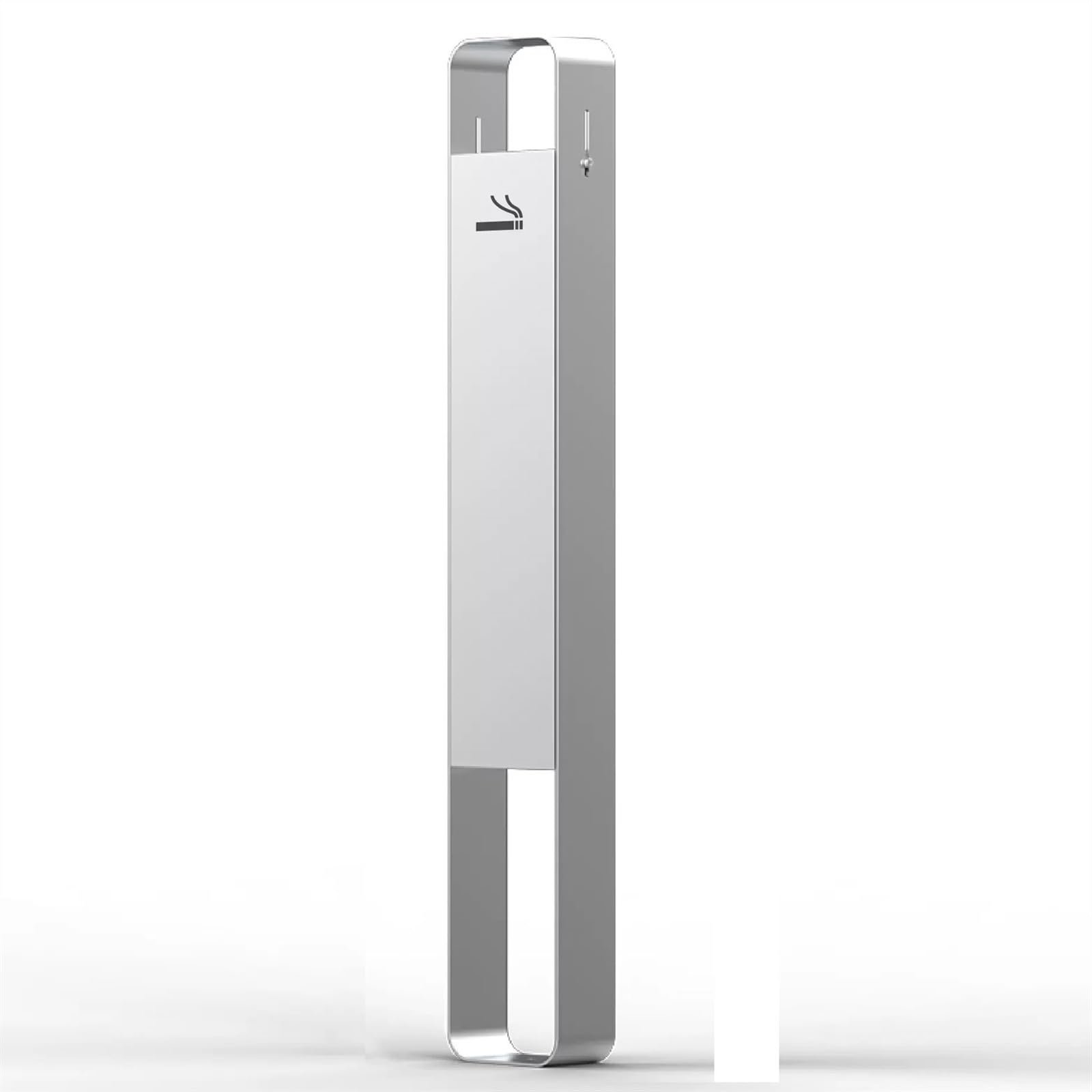 DFEDHF Garbage Cans Stainless Steel Ash Pillar Vertical Cigarette Bin Cigarette Butt Trash Can Cigarette Butt Collection Outdoor Ashtray Outside Trash Bin(B-One Size)