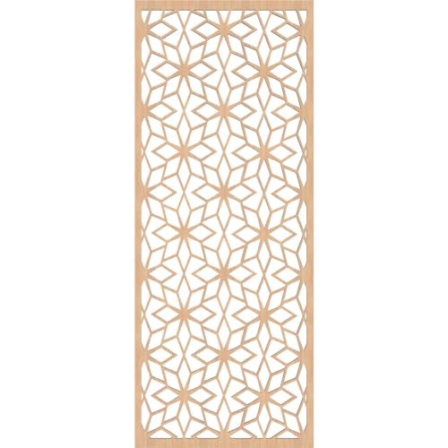 Image of Lake Decorative Pierced Fretwork Wood Wall Panels, 13 3 /8 inchW x 34 3 /8 inchH x 1 /4 inchT, Hickory