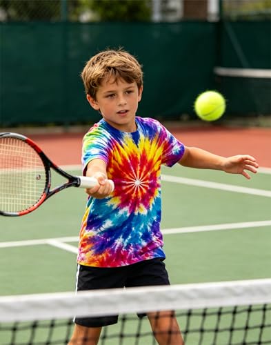 Image of Boys Tie Dye Shirt Size 4-14 Hippies Senior Rainbow Tees T Shirts for Kids | Tees T shirts for Kids