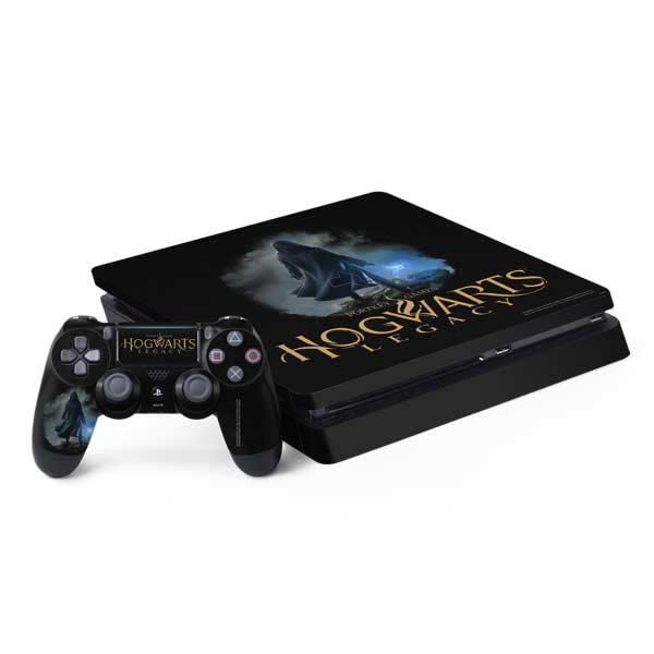 Skinit Decal Gaming Skin Compatible with PS4 Slim Bundle - Officially Licensed Wizarding World Hogwarts Legacy Main Poster Design