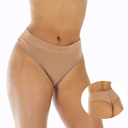 Kit com 10 Calcinhas Cintura Alta Fio Duplo Algodão Lingerie