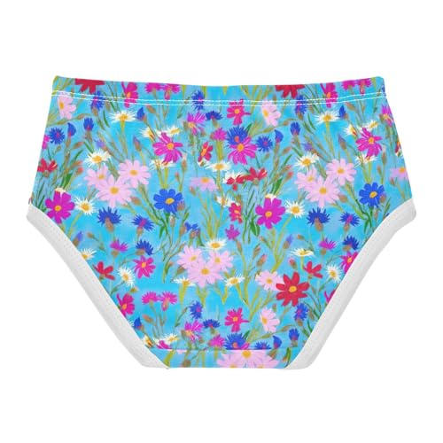 Colorful Flowers Toddler Underwear Floral 2t Cotton Little Girl Panties Durable Briefs Underpants2