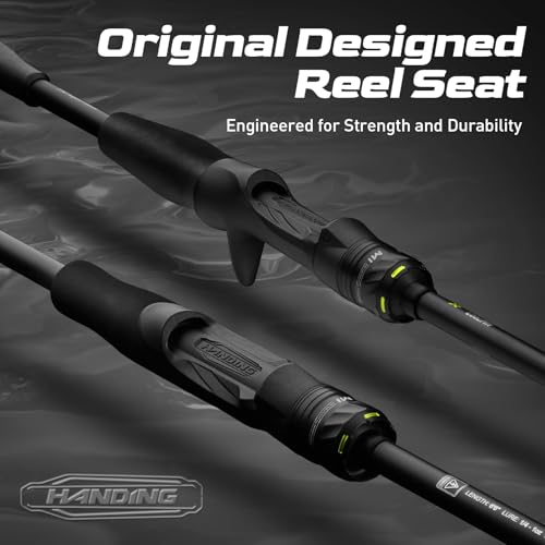 handing m1 bass fishing rod fast action spinning amp casting rod with fuji guide rings for trout walleye bass northern pike muskie snook redfish