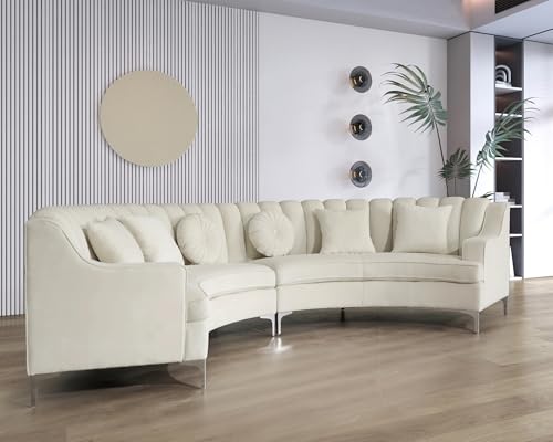 Curved Sectional for Living Room Velvet Symmetrical Modular Sectional Sofa Couch