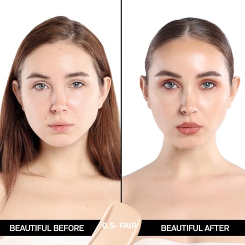 Image of FLiCKA The Base Story Cream Foundation for Face Makeup 8.5gm | Medium to High Coverage | Waterproof & Long Lasting | Smooth & Matte Finish with SPF | All Skin Types | 0.5 Fair