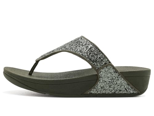 Image of FitFlop Lulu Multi-Tonal Glitter Toe-Post Sandals