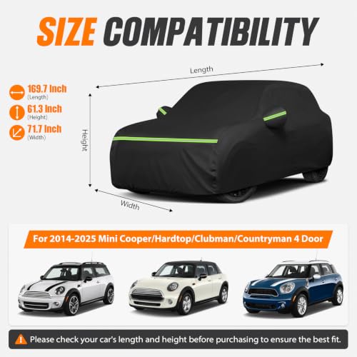 Image of Full Car Covers for 2014-2025 Mini Cooper /Hardtop /Clubman /Countryman 4 Door