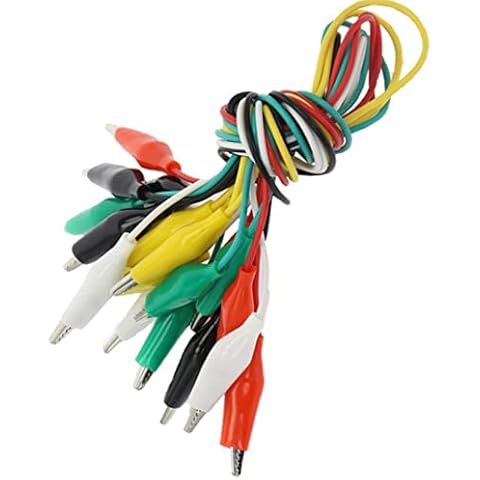 Crocodile Clips Electrical, 10 Pcs Multimeter Leads, Multimeter Test Leads, Multimeter Crocodile Clips, Alligator Clips Electrical, Small Crocodile Clips, Mini Crocodile Clips Jumper Wires Cover