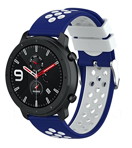 Image of Epaal 22mm Universal Silicone Strap with Flat Metal Buckle for all 22mm Smart Watches, Samsang Watch 3 45mm / Gear S3 Classic /Frontier /Huawei GT2 /Realme Watch 2 /2 Pro /S /S Pro