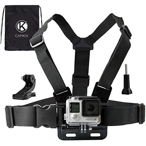 CamKix Chest Mount Harness Compatible with Hero 8 Black, 7, 6, 5, Black, Session, Hero 4, Session, Black, Silver, Hero+ LCD, 3+, 3, 2, 1, DJI Osmo Action – Fully Adjustable Chest Strap Cover