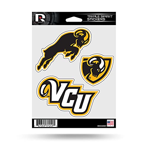 Rico Industries NCAA Virginia Commonwealth Rams Triple Spirit Stickers