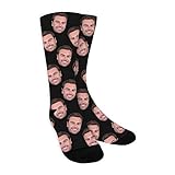 MissChic Personalisierte Socken,Lustige Foto Socken, Socken mit Gesicht für Unisex, Geschenk für Freuen, Herren, Freundin, Mutter, Schwester