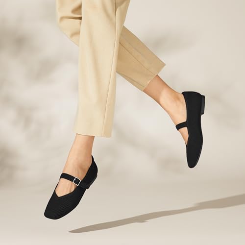 VIVAIA Margot Mary Jane Women Flat Shoes Comfortable for Work with Arch Support Slip on Square-Toe Washable Shoes2