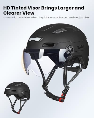 ILM Adult Bike Helmet with USB Rechargeable LED Front and