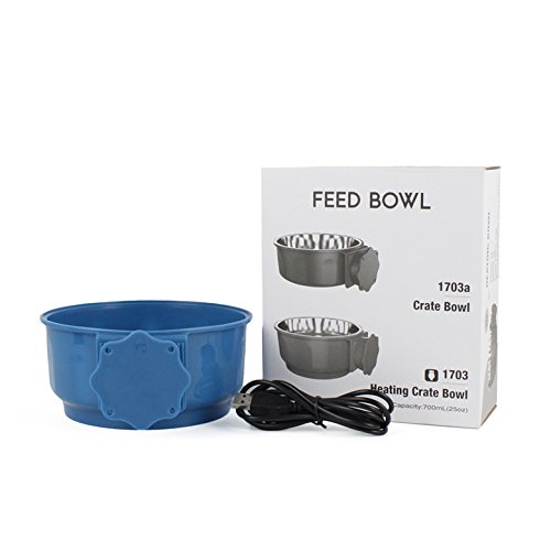 Morjava Mj-1709 Indoor Heated Pet Bowl For Dogs Cats Thermal Feeding Bowls -Blue #TOP7
