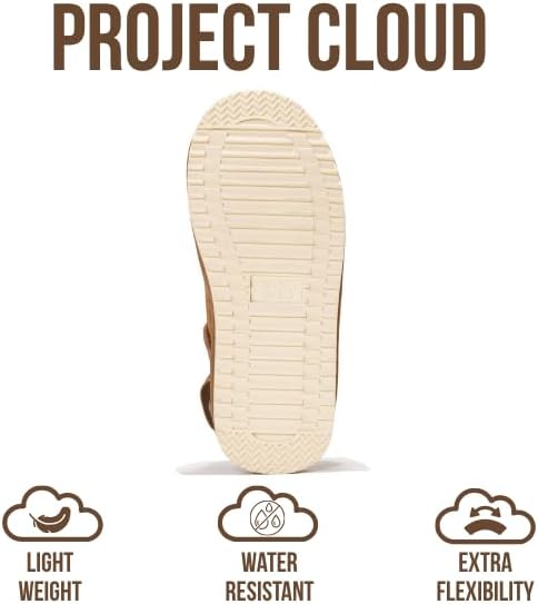 Project Cloud Kids Clogs Genuine Leather with Back Strap - Memory Foam & Lightweight Slip-on Boys and Girls Sandals with Adjustable Straps - Non-Slip Clogs for Kids Sandals (Little Goldstar) - Image 4