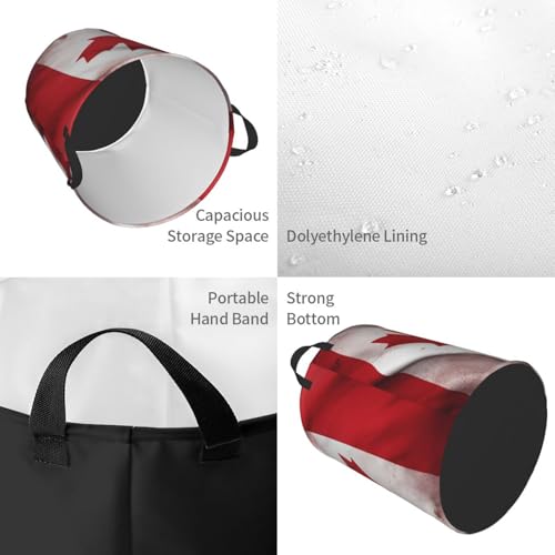 Panier à linge autonome pliable à motif canadien 80L