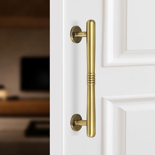 Image of Plantex Main Door Handle /Stainless Steel Handle for Door /8 Inch Pull-Push Handle /3 Years Warranty Pack of 1 (S-142, Brass Antique)