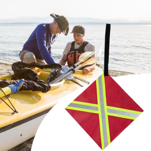 Soporte con señal reflectante y advertencia para evitar accidentes al transportar kayak 4