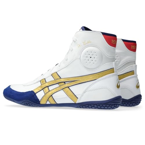 asics men39s dan gable evo 3 wrestling shoes 11 whiterich gold