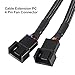 2 Pack PWM Fan Splitter Cable 1 to 2 Converter, Computer PC PWM Fan Splitter Cable 1 to 2 (4 Pin+3 Pin)