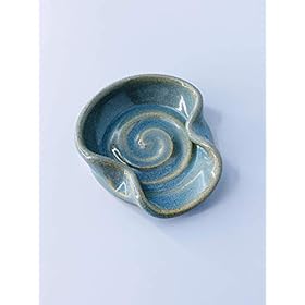 Coffee Spoon Rest, Teaspoon Rest, MINI Ceramic Spoon Rest in Opal Blue 41yuGhKQ rL. SS280