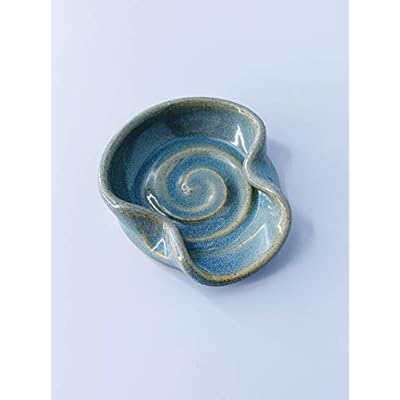 Coffee Spoon Rest, Teaspoon Rest, MINI Ceramic Spoon Rest in Opal Blue 41yuGhKQ rL. SS400