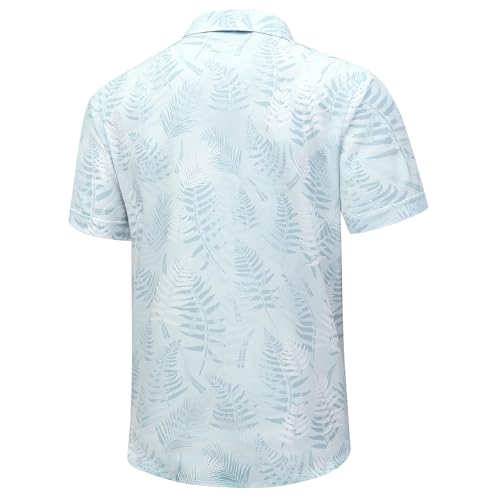 Image of Men's Hawaiian Shirt Tops Vintage Short Sleeve Button Down Beach Shirt Male Tropical Floral Summer Pullover Party Holiday